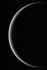 PIA00346: Color Voyager 2 Image Showing Crescent Uranus
