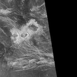 PIA00088: Venus - Stein Triplet Crater
