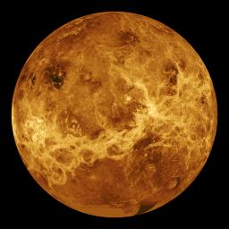 PIA00104: Venus - Computer Simulated Global View Centered at 180 Degrees East Longitude