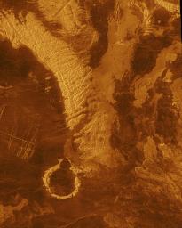 PIA00105: Venus - Simulated Color of Leda Planitia