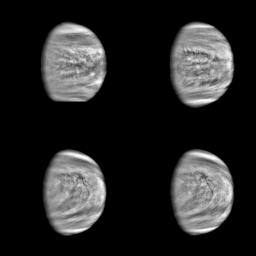 PIA00110: Four Views of Venus (High Pass Filter)