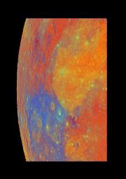 PIA00129: Moon - False Color Mosaic