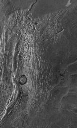 PIA00250: Venus - Wanda Crater in Akna Montes