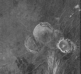 PIA00261: Venus - Volcanos in Guinevere Planitia