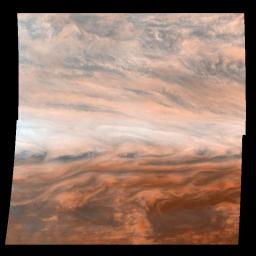 PIA00574: "True" Color Mosaic of Jupiter's Belt-Zone Boundary
