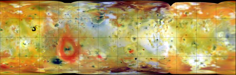 PIA00585: Color Global Mosaic of Io