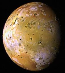 PIA00740: Topography of Io (color)