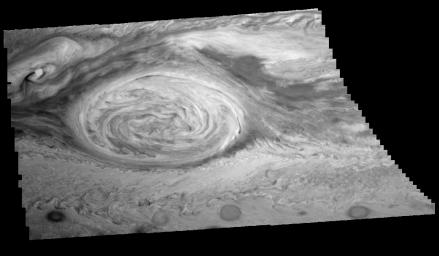 PIA00829: Mosaic of Jupiter's Great Red Spot (in the near infrared)