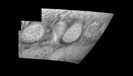 PIA00869: Jupiter's Long-lived White Ovals in the Near-Infrared (Time Set 4)