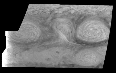 PIA00871: Jupiter's Long-lived White Ovals in the Near-Infrared (Time Set 2)