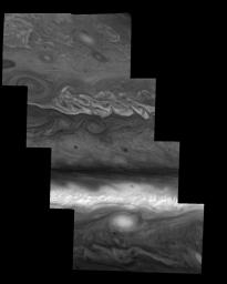 PIA00886: Jupiter's Northern Hemisphere in Violet Light (Time Set 2)