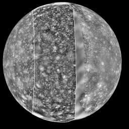 PIA01055: View of Callisto from Voyager and Galileo
