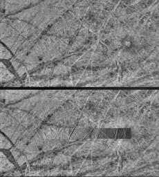 PIA01102: Terrain on Europa under Changing Lighting Conditions
