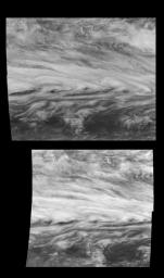 PIA01113: Winds Near Jupiter's Belt-Zone Boundary