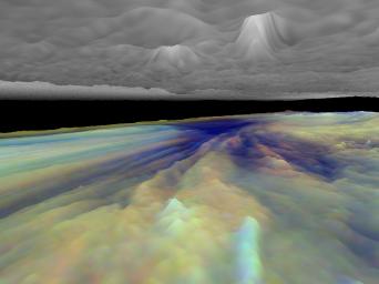 PIA01191: Three dimensional Visualization of Jupiter's Equatorial Region