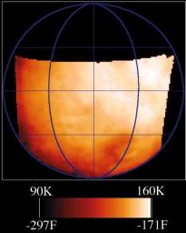 PIA01232: Temperature Map of Ganymede