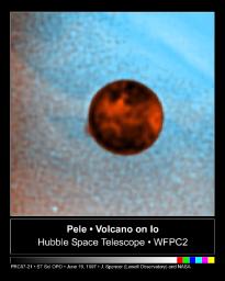 PIA01256: Hubble Captures Volcanic Eruption Plume From Io