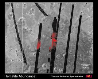PIA01339: Hematite Abundance on Martian Surface