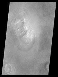 PIA01440: Mars Orbiter Camera Views the "Face on Mars" - calibrated, contrast enhanced, filtered