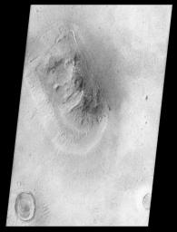 PIA01441: Mars Orbiter Camera Views the "Face on Mars" - calibrated, contrast enhanced, filtered, brightness-inverted