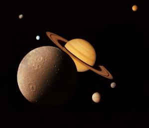 PIA01482: Saturn System Montage