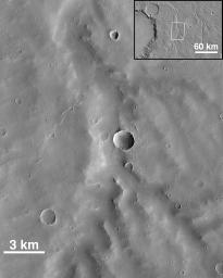 PIA01508: Small Valley Network Near Schiaparelli Crater