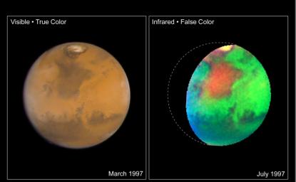 PIA01543: Martian Colors Provide Clues About Martian Water