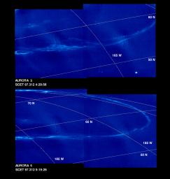 PIA01602: Time Series of Jupiter's Aurora