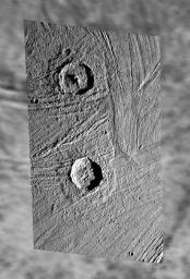 PIA01660: Pedestal Craters Gula and Achelous on Ganymede