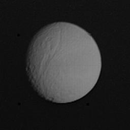 PIA01974: Cratered Surface of Tethys