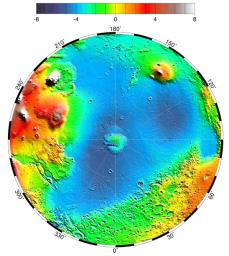 PIA02036: Lambert Equal-Area Projection of Pole-to-Equator