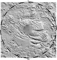 PIA02052: South Polar Topography (MOLA)
