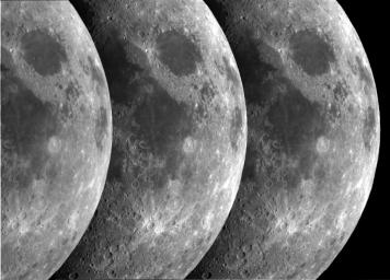 PIA02322: Triptych of the Moon