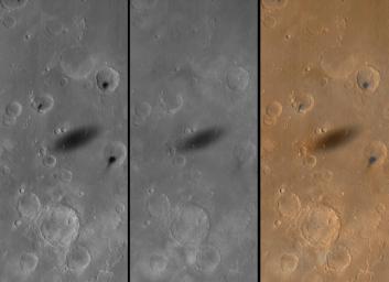 PIA02342: MOC Views of Martian Solar Eclipses