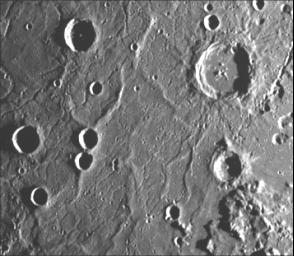 PIA02422: Ridges and Fractures on Floor of Caloris Basin
