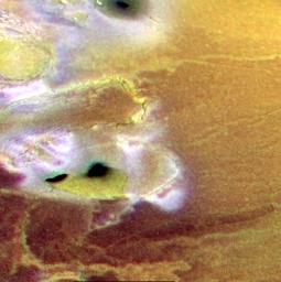 PIA02534: Terrain near Io's South Pole, in Color