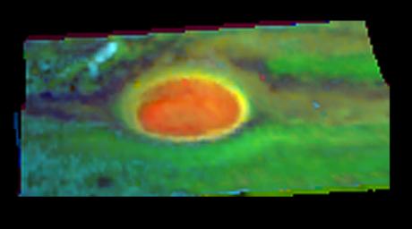 PIA02569: Ammonia Ice near Jupiter's Great Red Spot