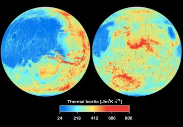 PIA02818: Mars Thermal Inertia