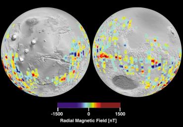 PIA02819: Mars Crustal Magnetic Field Remnants