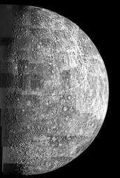 PIA03104: Photomosaic of Mercury - Outbound View