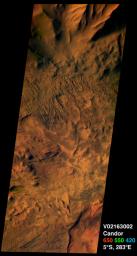 PIA03738: Candor Chasma on Mars, in Color