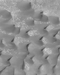 PIA03751: Sand Dunes in Kaiser Crater