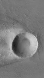 PIA04110: Crater in Daedalia