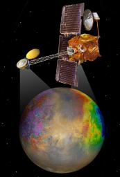 PIA04245: Artist's Concept of Mars Odyssey Mapping (Artist's Concept)