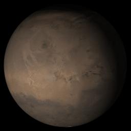 PIA04284: Mars at Ls 288°: Tharsis