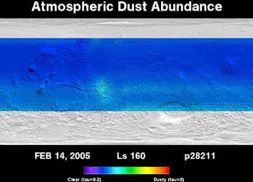 PIA04297: Three Years of Monitoring Mars' Atmospheric Dust (Animation)