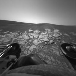 PIA05563: Opportunity Dips in to "Berry Bowl"