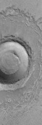 PIA05642: Crater in Elysium Planitia