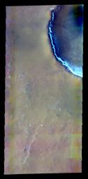 PIA05863: Colored Crater in Vastitas Borealis