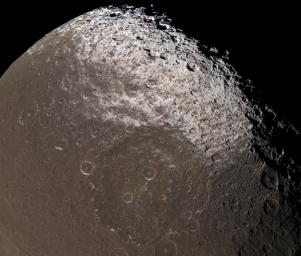 PIA06167: Dark-stained Iapetus